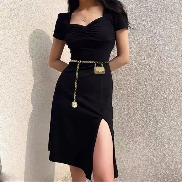 Gold Waist Chain Mini Bag Belt Trendy Viral - Picture 5 of 6